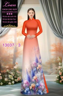 Vải áo dài hoa in 3D-