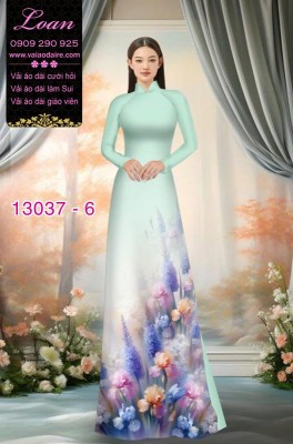 Vải áo dài hoa in 3D-