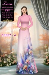 Vải áo dài hoa in 3D