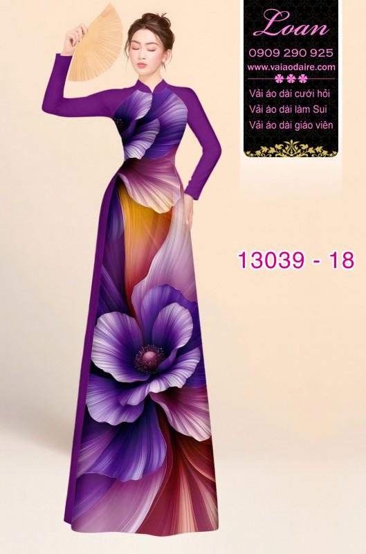Vải áo dài hoa ảo in 3D