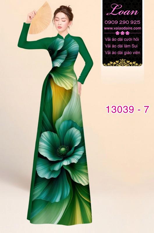 Vải áo dài hoa ảo in 3D