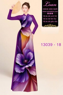 Vải áo dài hoa ảo in 3D-