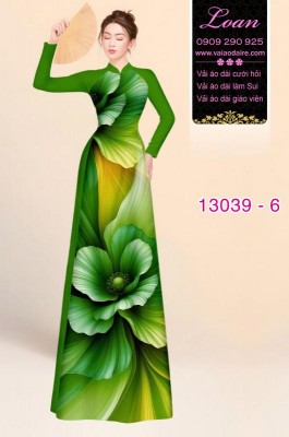 Vải áo dài hoa ảo in 3D-