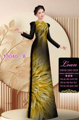 Vải áo dài hoa ảo in 3D-13040