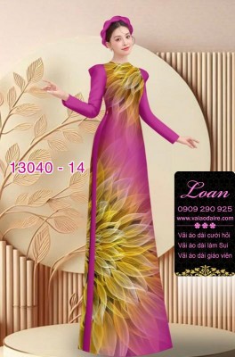 Vải áo dài hoa ảo in 3D-13040