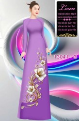 Vải áo dài hoa in 3D