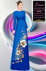Vải áo dài hoa in 3D