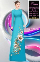 Vải áo dài hoa in 3D