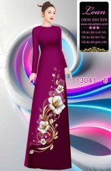 Vải áo dài hoa in 3D