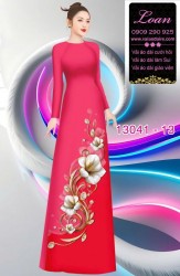 Vải áo dài hoa in 3D