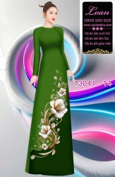 Vải áo dài hoa in 3D