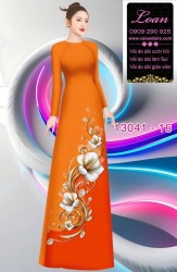Vải áo dài hoa in 3D