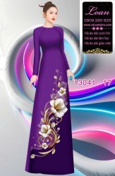 Vải áo dài hoa in 3D