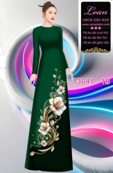 Vải áo dài hoa in 3D