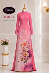 Vải áo dài hoa in 3D