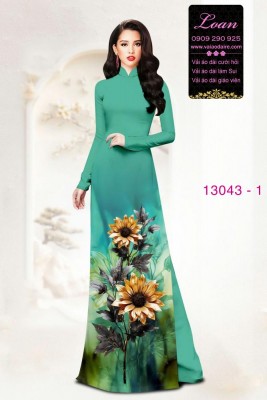Vải áo dài hoa in 3D-DT 13043