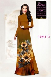 Vải áo dài hoa in 3D