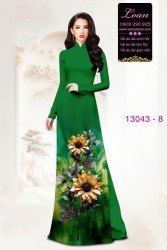 Vải áo dài hoa in 3D