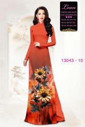 Vải áo dài hoa in 3D