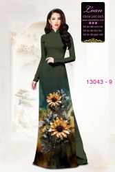 Vải áo dài hoa in 3D