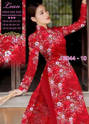 Vải áo dài hoa nhí in 3D-13044