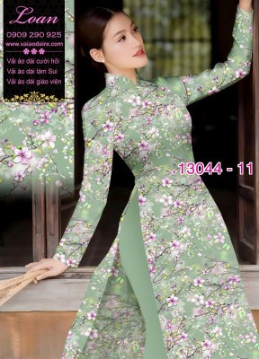 Vải áo dài hoa nhí in 3D-13044