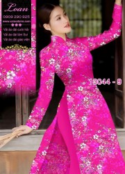 Vải áo dài hoa nhí in 3D