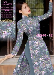 Vải áo dài hoa nhí in 3D