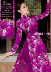 Vải áo dài hoa nhí in 3D