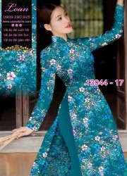 Vải áo dài hoa nhí in 3D