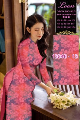 Vải áo dài lụa Dubai in 2 da-13048