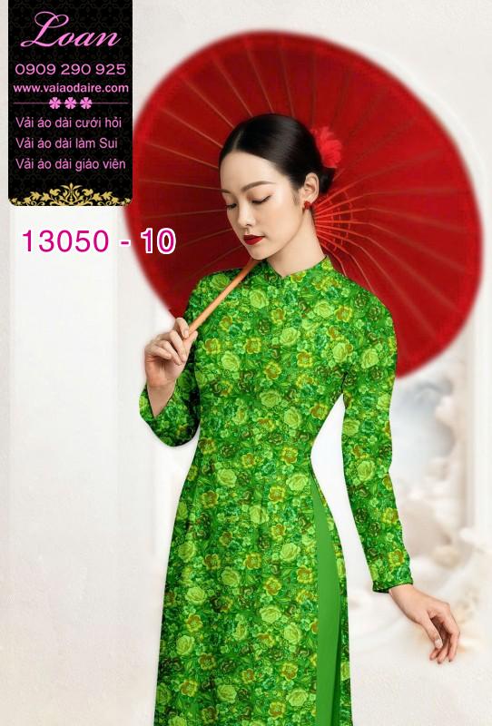 Vải áo dài hoa nhí in 3D