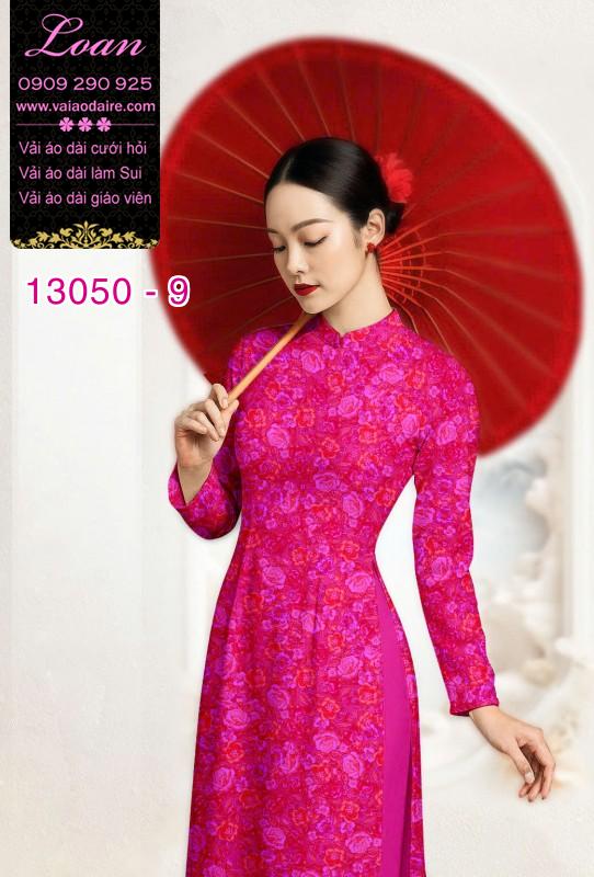 Vải áo dài hoa nhí in 3D