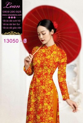Vải áo dài hoa nhí in 3D-13050
