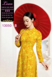 Vải áo dài hoa nhí in 3D