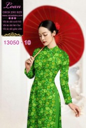 Vải áo dài hoa nhí in 3D