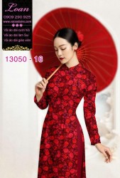 Vải áo dài hoa nhí in 3D