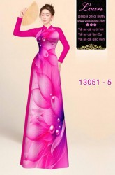 Vải áo dài hoa in 3D