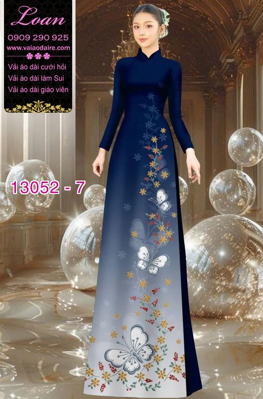 Vải áo dài hoa in 3D