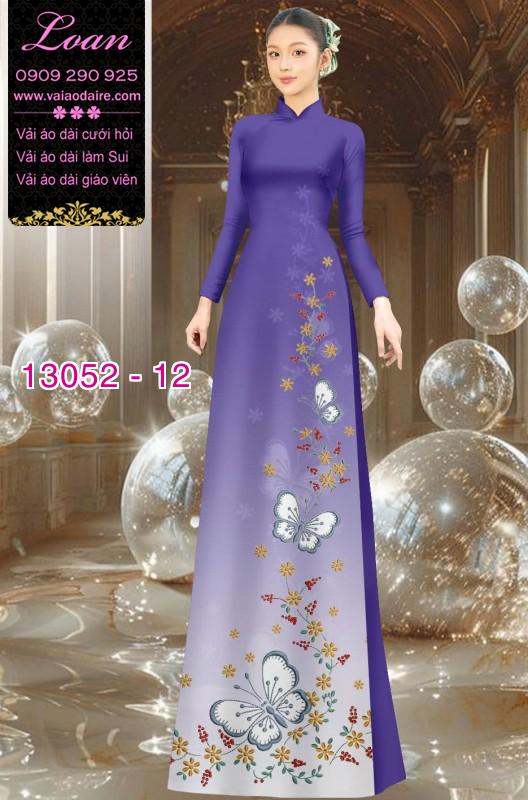 Vải áo dài hoa in 3D