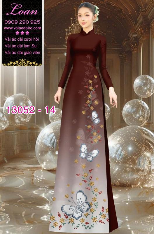 Vải áo dài hoa in 3D