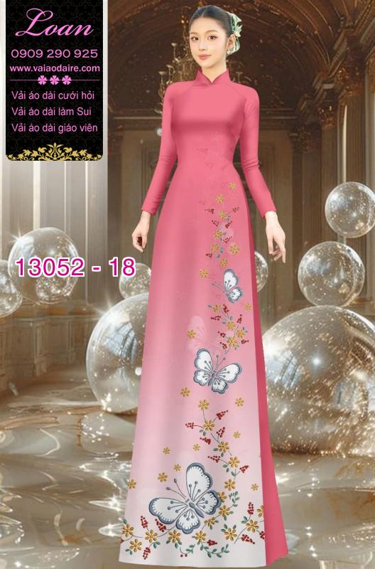 Vải áo dài hoa in 3D