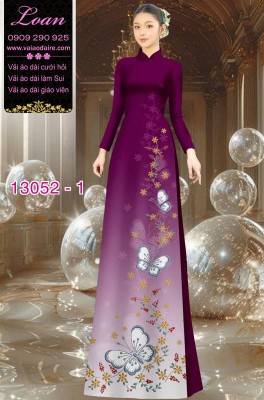 Vải áo dài hoa in 3D-