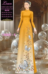 Vải áo dài hoa in 3D