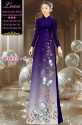 Vải áo dài hoa in 3D