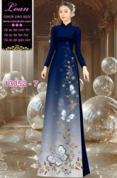 Vải áo dài hoa in 3D