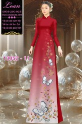 Vải áo dài hoa in 3D