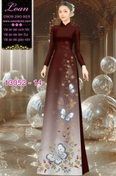 Vải áo dài hoa in 3D