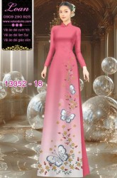 Vải áo dài hoa in 3D