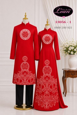 Vải áo dài cặp đôi nam - nữ-